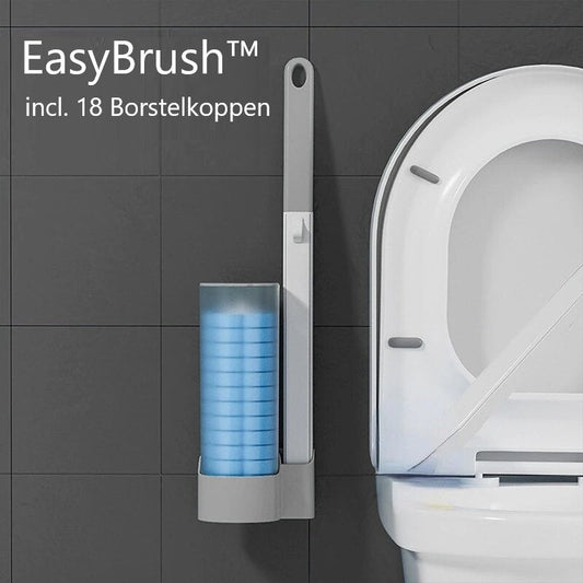 EasyBrush | Toiletborstel met houder - Incl. 18 Pads